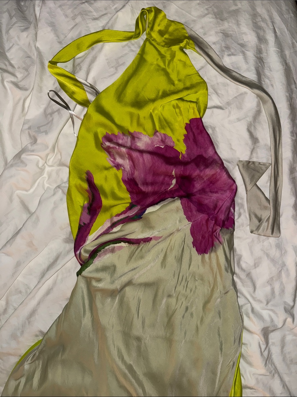 Silvia Tcherassi Chartreuse ‘Sherry’ Silk Gown - Picture 13 of 17